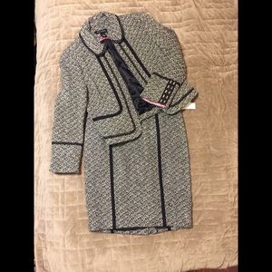 BNWT Pink Tartan Tweed Suit Skirt, Size 8